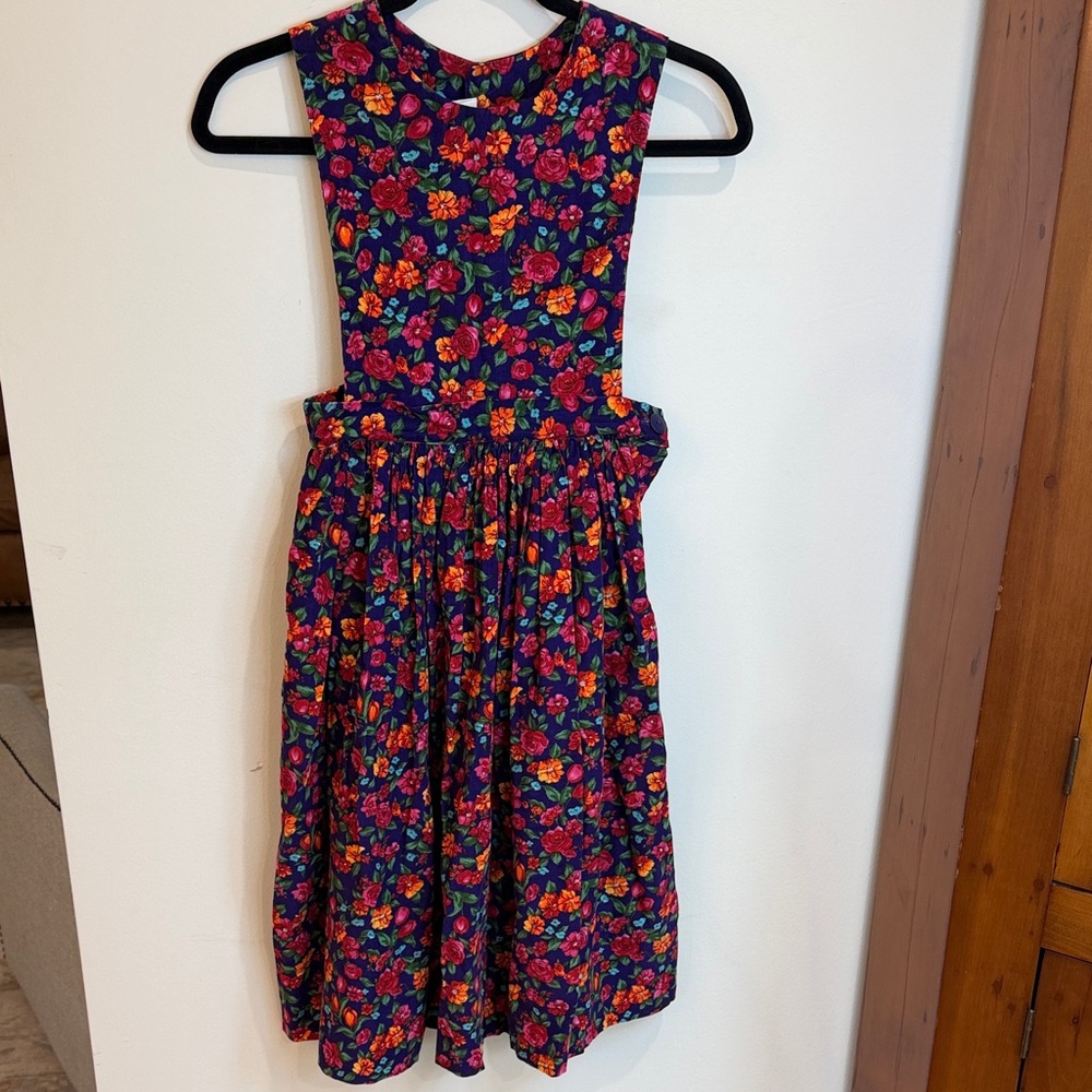 Vintage Kelly's Kids Colorful Floral Narrow Curdory Jumper, 10